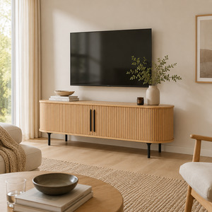 Dining Living: Palliser TV Unit (Black Oak/Natural Oak/Walnut)