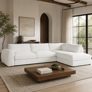 Sofa 1: Juno Corner Open End Sofa RHF W320cm (Speckle White)