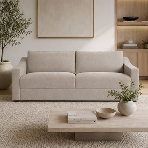 Asha 3 Seater Sofa W231cm (Beige / Cream)