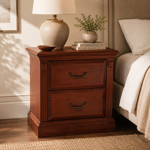 Lamp Side Tables: Marina Bedside Table(Walnut) 590mm