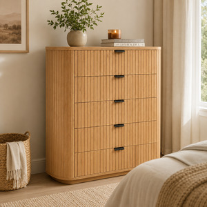 Princeton 5 Drawer Tallboy (Brown)