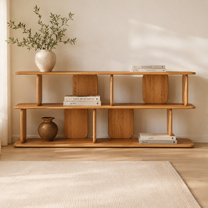 Panel Low Bookcase W168cm (Oak)