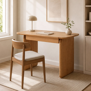 Panel Solid Oak Desk W125cm