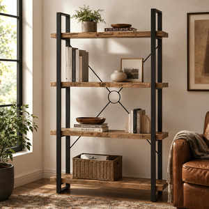 Bookcase: Woodenforge Wall Unit W124cm
