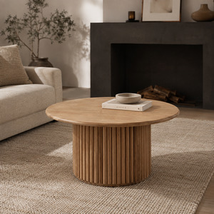 Rho Coffee Table 85cm Round Natural Oak
