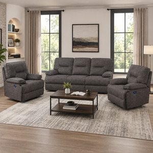 Sunbury Fabric 1 Seater Electric Recliner - Power Reclining, USB, Dark Grey
