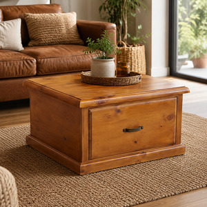 Normandy Solid Wood Lamp Table 740mm - Natural