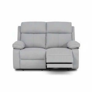 Bailey 2 Seater Manual Fabric Recliner Sofa - Medium Grey or Charcoal