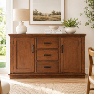 California Solid Wood Buffet - Rustic Nutmeg
