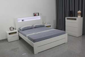 Bed Frames: Valencia Bed Frame with Lights and Wireless Charger