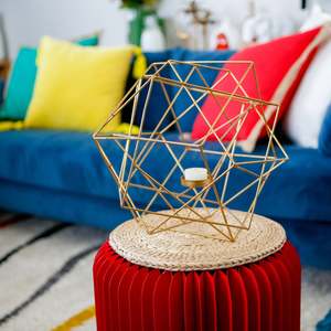 Lamp Table: Larrisa Seat Stool Red