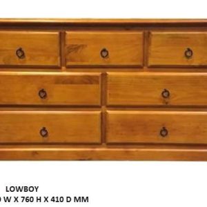 Tallboy In Oak- 7 Drawer Lowboy – Richmond
