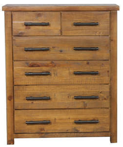 Tallboys: Woodside-6-Drawer-Tallboy (H1265 x W1050 x D450)