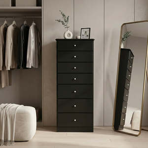 Slimboys Lingerie Cabinets: Black Pearl 7 Drawer Lingerie