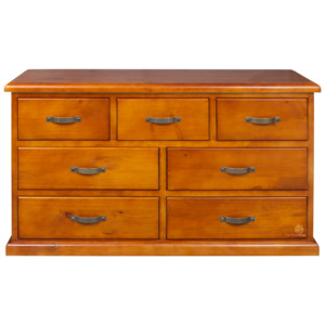 Lowboys: Elmont 7 Drawer Lowboy (W1380 D450 H820mm)