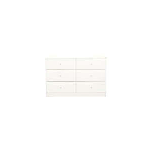 Pearl-Bay-White-6-Drawer-Lowboy