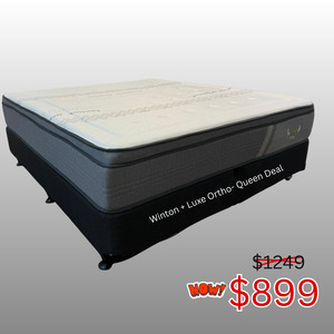 Bed Frames With Mattresses: Winton Luxe Ortho Queen Boxing Day Deal