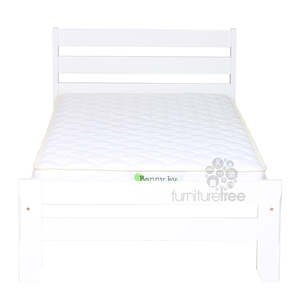 Bed Frames With Mattresses: Sammie-Single-White-Bed-Bonny-CLEARANCE