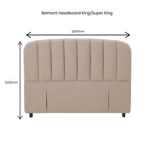 Headbboards: Belmont Super King Headboard - Khaki