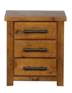 Woodside 3 Drawer Bedside(W570 x D450 x H654mm)
