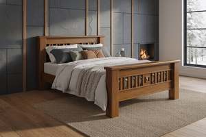 Bedroom Timber: Elmont Super King Frame (W2050 L2300 H1230/840mm (Head/Foot))