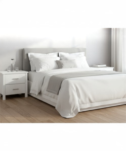 Bedroom White: White Alice 2 Drawer Bedside (W540 D430 H600mm)