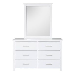 Maestro Dresser with Mirror - White