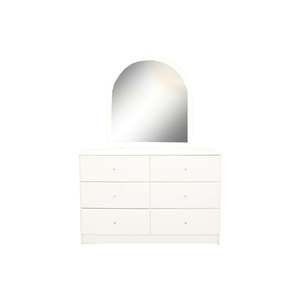 Bedroom White: Pearl Bay White 6 Dresser and Mirror