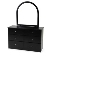 Black Pearl 6 Dresser And Mirror