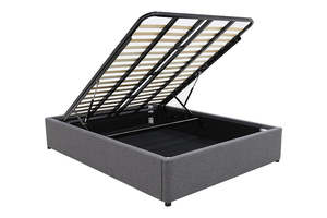 Denver Gas Lift Storage Bed Base (Grey) - Queen (W153 x H35 x D208CM)