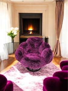 New York Swivel Occasional Chair -Purple