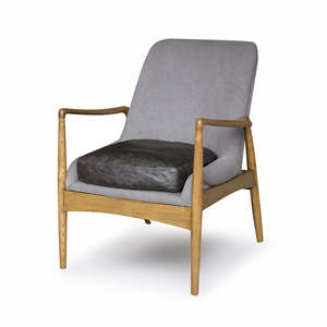Accent Chairs: Steiner Armchair Canvas Charcoal