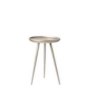 Lamp Tables: Verona Aluminium & iron Side Table Raw Nickel 41cm