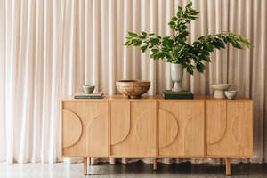 Buffets Sideboards: ARC Sideboard (Natural Oak) (L200 D45 H80CM)
