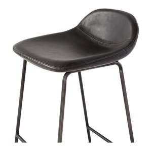 Bar Stools: Haus Barstool Vintage Grey PU (W42 D45 H76.5 SH65CM)