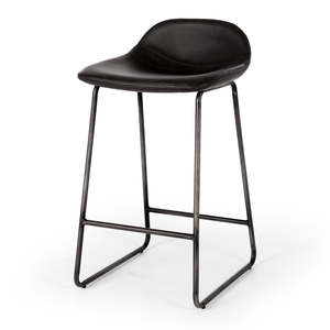 Bar Stools: Haus Barstool Vintage Cognac PU (W42 D45 H76.5 SH65CM)