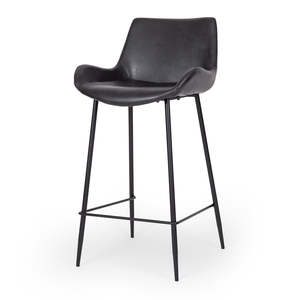 Bar Stools: Vintage Barstool Black PU