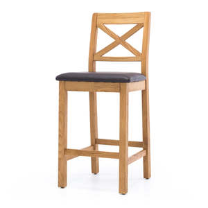 Bar Stools: Salisbury Barstool with Brown Pad (W47 D50 H106CM Seat Height 69CM)