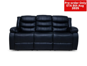 Lounge Living: CozyCrown 3RR Recliner with Cup Holder Black