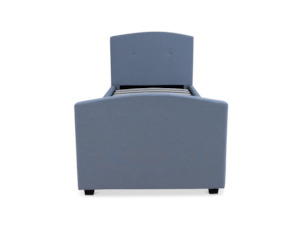 DriftEase Single Trundler Bed Frame Linen Grey