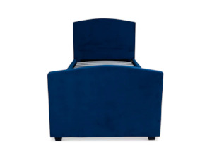 DriftEase Single Trundler Bed Frame Velvet Blue