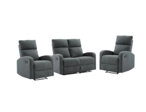 Recliner Suites: SupreCoz 2RR + R + R Recliner Suite Linen Fabric