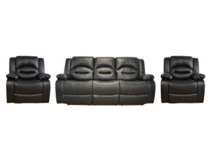 Heaven Recliner Suite Black