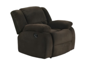 Recliner Chairs: Delight Brown Fabric Recliner Chair
