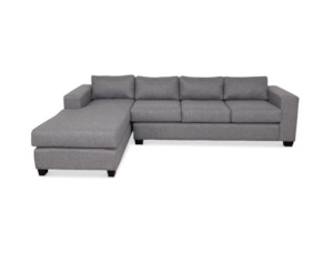 Corner Suites: NZ Made Trendi 4 Seater Corner Chaise -Grey