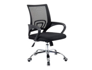 Living Room Furniture: Rory Office Chair Black with Medium Back