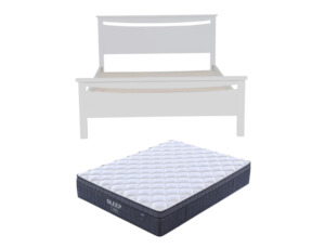 By Range: Medallion Bed Frame (White) + SleepTime Ultra Mattress Queen