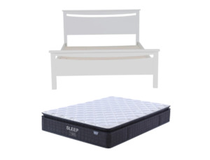 By Range: Medallion Bed Frame (White) +SleepTime Medium Mattress Queen