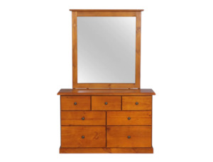 Clearance: Tasman 7 Drw Lowboy with Mirror
