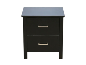 Bella 2 Drawer Bedside - Black Colour